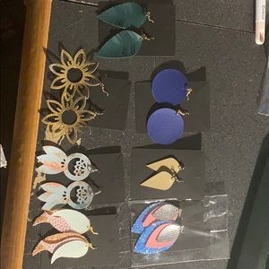 Faux leather earrings!
